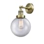 Innovations Lighting Beacon 14" Tall Bathroom Sconce Antique Brass / Clear