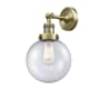 Innovations Lighting Beacon 14" Tall Bathroom Sconce Antique Brass / Seedy