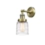 Innovations Lighting Bell 10" Tall Wall Sconce Antique Brass / Deco Swirl