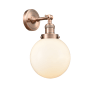 Innovations Lighting Beacon 14" Tall Bathroom Sconce Antique Copper / Matte White Cased