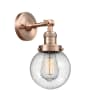 Innovations Lighting Beacon 12" Tall Bathroom Sconce Antique Copper / Seedy
