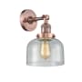 Innovations Lighting Large Bell Single Light 12" Tall Bathroom Sconce with Multiple Shade Options Antique Copper / Seedy
