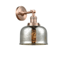 Innovations Lighting Large Bell Single Light 12" Tall Bathroom Sconce with Multiple Shade Options Antique Copper / Silver Plated Mercury