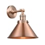 Innovations Lighting Briarcliff Single Light 8" Tall Bathroom Sconce Antique Copper / Metal