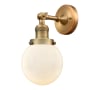 Innovations Lighting Beacon 12" Tall Bathroom Sconce Brushed Brass / Matte White