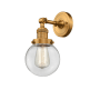 Innovations Lighting Beacon 12" Tall Bathroom Sconce Brushed Brass / Clear