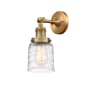 Innovations Lighting Bell 10" Tall Wall Sconce Brushed Brass / Deco Swirl
