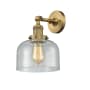 Innovations Lighting Large Bell Single Light 12" Tall Bathroom Sconce with Multiple Shade Options Brushed Brass / Seedy