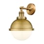 Innovations Lighting Hampden 12" Tall Wall Sconce Brushed Brass / Matte White