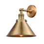 Innovations Lighting Briarcliff Single Light 8" Tall Bathroom Sconce Brushed Brass / Metal