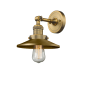 Innovations Lighting Railroad Single Light 8" Tall Bathroom Sconce Brushed Brass