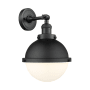 Innovations Lighting Hampden 12" Tall Wall Sconce Matte Black / Matte White