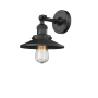 Innovations Lighting Railroad Single Light 8" Tall Bathroom Sconce Matte Black / Metal