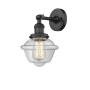 Innovations Lighting Small Oxford Single Light 12" Tall Bathroom Sconce with Multiple Shade Options Oil Rubbed Bronze / Clear