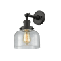 Innovations Lighting Large Bell Single Light 12" Tall Bathroom Sconce with Multiple Shade Options Oiled Rubbed Bronze / Seedy