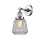 Innovations Lighting Chatham Single Light 12" Tall Bathroom Sconce with Multiple Shade Options Polished Chrome / Clear Fluted