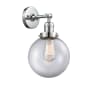 Innovations Lighting Beacon 14" Tall Bathroom Sconce Polished Chrome / Clear