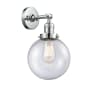 Innovations Lighting Beacon 14" Tall Bathroom Sconce Polished Chrome / Seedy