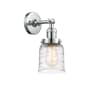 Innovations Lighting Bell 10" Tall Wall Sconce Polished Chrome / Deco Swirl