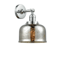 Innovations Lighting Large Bell Single Light 12" Tall Bathroom Sconce with Multiple Shade Options Polished Chrome / Silver Plated Mercury