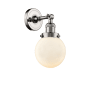 Innovations Lighting Beacon 12" Tall Bathroom Sconce Polished Nickel / Matte White