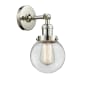 Innovations Lighting Beacon 12" Tall Bathroom Sconce Polished Nickel / Clear