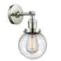Innovations Lighting Beacon 12" Tall Bathroom Sconce Polished Nickel / Seedy