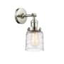 Innovations Lighting Bell 10" Tall Wall Sconce Polished Nickel / Deco Swirl