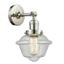 Innovations Lighting Small Oxford Single Light 12" Tall Bathroom Sconce with Multiple Shade Options Polished Nickel / Seedy