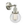 Innovations Lighting Beacon 12" Tall Bathroom Sconce Brushed Satin Nickel / Clear