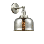 Innovations Lighting Large Bell Single Light 12" Tall Bathroom Sconce with Multiple Shade Options Brushed Satin Nickel / Silver Plated Mercury