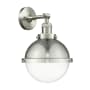 Innovations Lighting Hampden 12" Tall Wall Sconce Brushed Satin Nickel / Clear