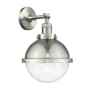 Innovations Lighting Hampden 12" Tall Wall Sconce Brushed Satin Nickel / Seedy