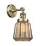 Innovations Lighting Chatham Single Light 12" Tall Bathroom Sconce with Multiple Shade Options Antique Brass / Mercury