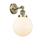 Innovations Lighting Beacon 14" Tall Bathroom Sconce Antique Brass / Matte White
