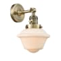 Innovations Lighting Small Oxford Single Light 12" Tall Bathroom Sconce with Multiple Shade Options Antique Brass / Matte White