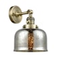 Innovations Lighting Large Bell Single Light 12" Tall Bathroom Sconce with Multiple Shade Options Antique Brass / Silver Plated Mercury