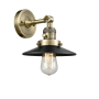 Innovations Lighting Railroad Single Light 8" Tall Bathroom Sconce with Multiple Shade Options Antique Brass / Matte Black