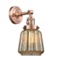 Innovations Lighting Chatham Single Light 12" Tall Bathroom Sconce with Multiple Shade Options Antique Copper / Mercury Plated