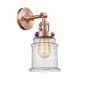Innovations Lighting Canton Single Light 11" Tall Bathroom Sconce - 3 Way Switch on Socket Antique Copper / Seedy