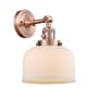 Innovations Lighting Large Bell Single Light 12" Tall Bathroom Sconce with Multiple Shade Options Antique Copper / Matte White Cased