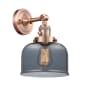Innovations Lighting Large Bell Single Light 12" Tall Bathroom Sconce with Multiple Shade Options Antique Copper / Plated Smoked
