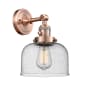 Innovations Lighting Large Bell Single Light 12" Tall Bathroom Sconce with Multiple Shade Options Antique Copper / Seedy