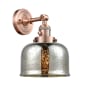Innovations Lighting Large Bell Single Light 12" Tall Bathroom Sconce with Multiple Shade Options Antique Copper / Silver Plated Mercury