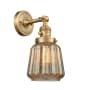 Innovations Lighting Chatham Single Light 12" Tall Bathroom Sconce with Multiple Shade Options Brushed Brass / Mercury