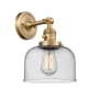 Innovations Lighting Large Bell Single Light 12" Tall Bathroom Sconce with Multiple Shade Options Brushed Brass / Seedy