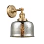 Innovations Lighting Large Bell Single Light 12" Tall Bathroom Sconce with Multiple Shade Options Brushed Brass / Silver Plated Mercury