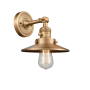 Innovations Lighting Railroad Single Light 8" Tall Bathroom Sconce with Multiple Shade Options Brushed Brass / Metal