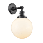 Innovations Lighting Beacon 14" Tall Bathroom Sconce Matte Black / Matte White