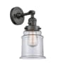 Innovations Lighting Canton Single Light 11" Tall Bathroom Sconce - 3 Way Switch on Socket Oil Rubbed Bronze / Clear